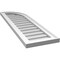 Ekena Millwork Quarter Round Top Right Surface Mount PVC Gable Vent w/ 2"W x 1-1/2"P Brickmould Frame, 12"W x 40"H GVPQR12X4002SN - alternate 4